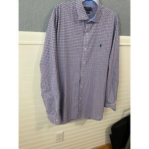 Polo Ralph Lauren 100% Cotton Stretch Checkered Dress Shirt
